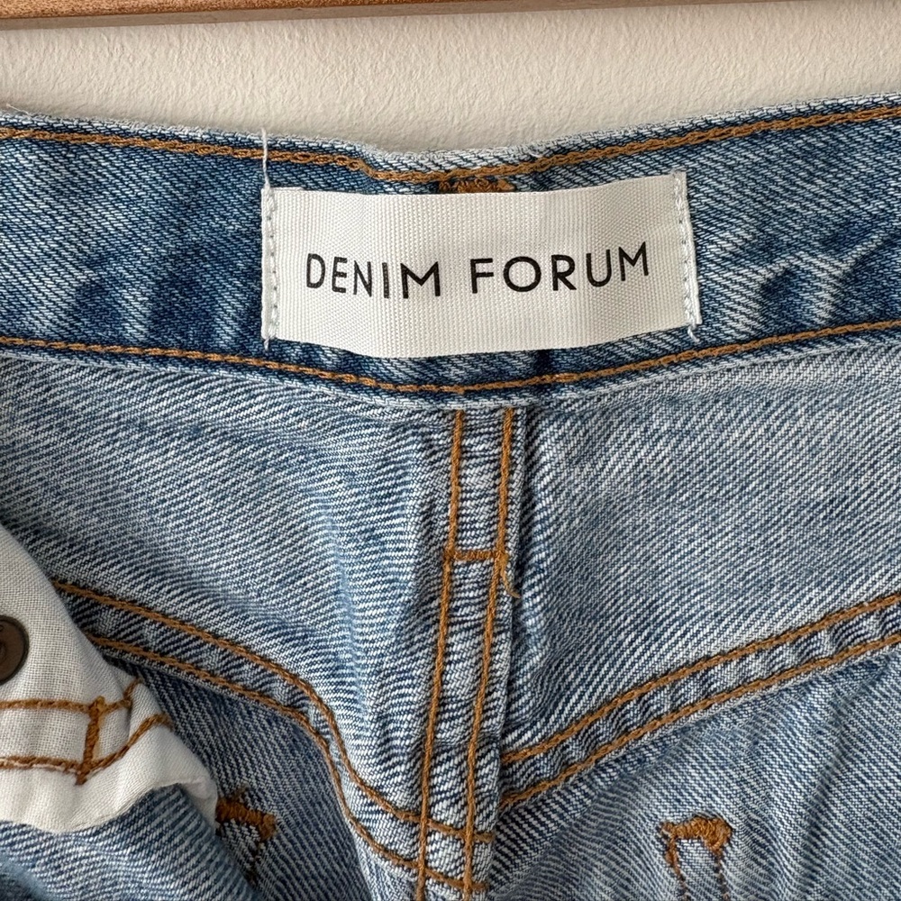 Denim Forum Coco Light Blue Wide Leg Jeans - Picture 7 of 13